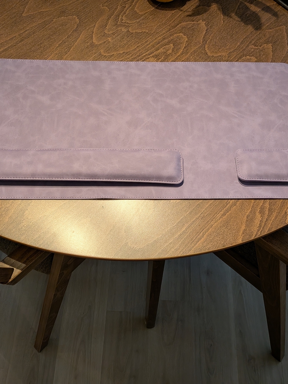 Lavender Desk XL Mouse Pad w/ Wrist Rest Pads - PU Acid Wash-Look - 35x70cm